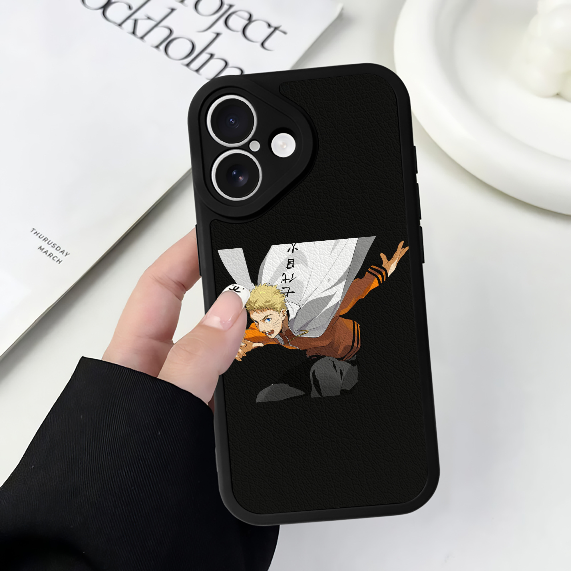 （画像用） NARUTO -ナルト- うずまき ナルト Uzumaki Naruto 【iPhone 16シリーズ対応】シリコンスマホケース（レザー調） 材質：シリコン